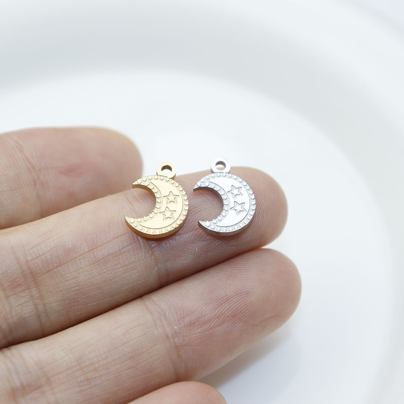 Moon Star Earrings - 5 stuks roestvrij staal maan hoge