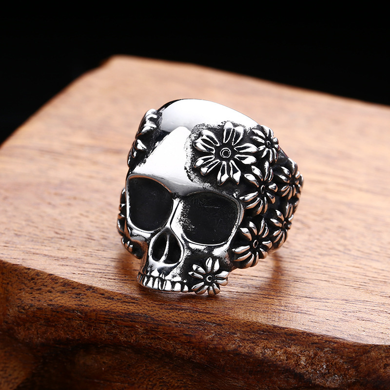 Sterling Silver Ring - 925 sterling zilveren schedelring voor mannen