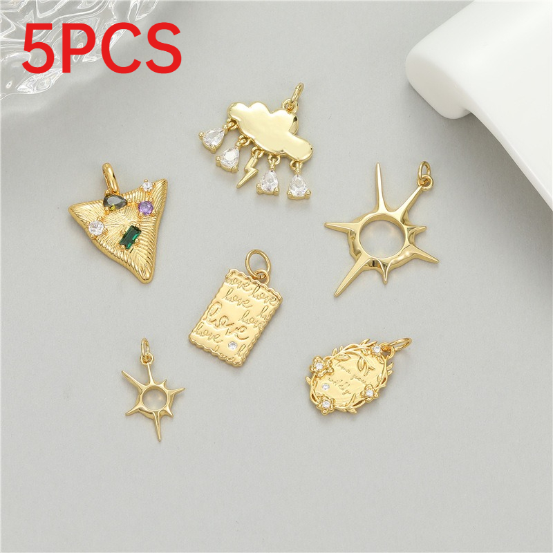 Moon Star Earrings - 5 stuks veelzijdige Star Cloud mini-hangers