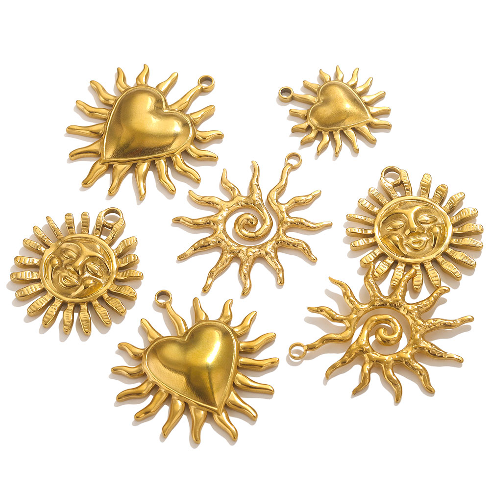 Moon Star Earrings - 5 Stuks Roestvrijstalen Lachende Zonnebedels Voor