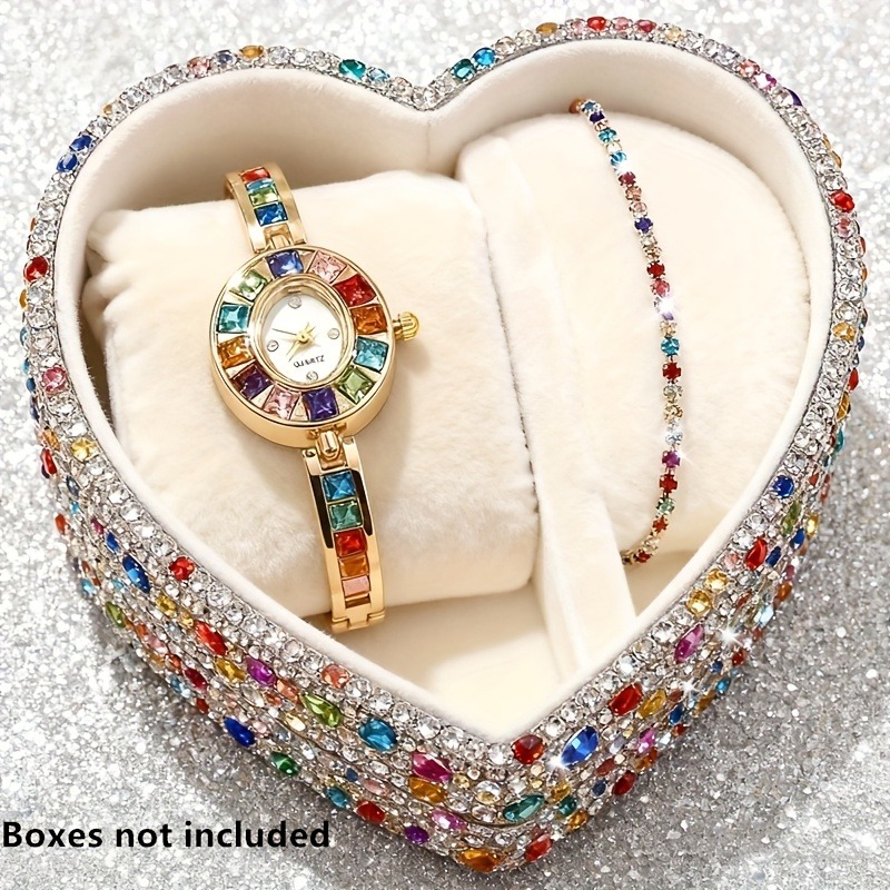 Jewelry Watch Making - 2 stuks elegante kleurrijke strass dames