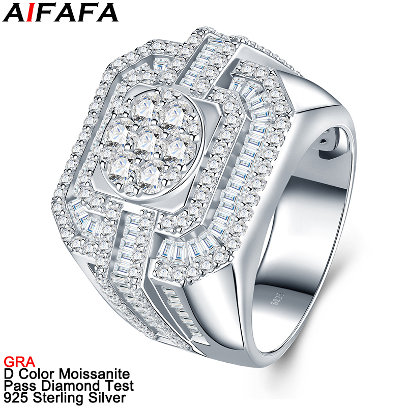 Sterling Silver Ring - D-kleur VVS Volledige Moissanite Diamanten Ringen
