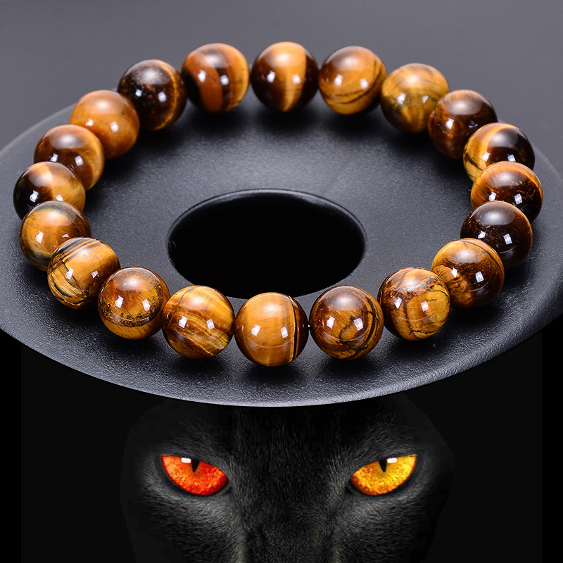 Gemstone Bracelet Healing - 1pc Fashion Tijgeroog Armbanden Mannen 6/8/10mm