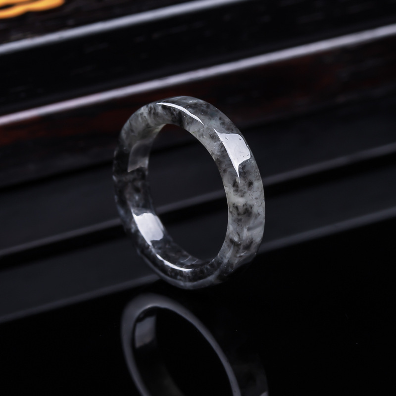 Jewelry & Watches Spółka Z Ograniczoną Odpowiedzialnością - Natuurlijke A-klasse Birmese, zwarte jadeiet ijs-type