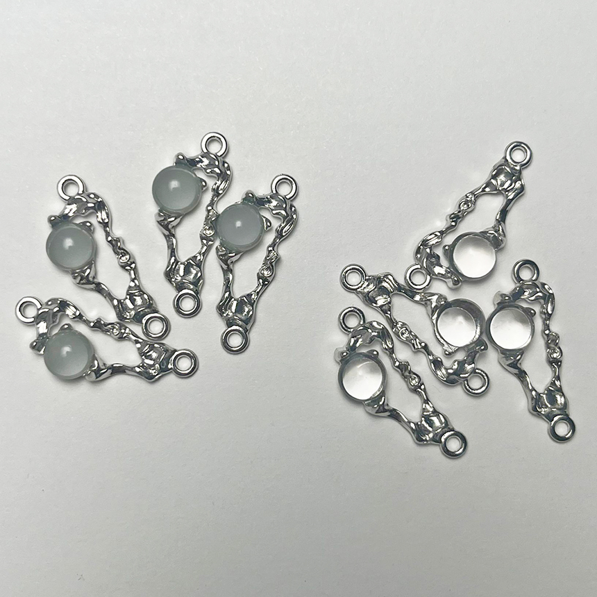 Moon Star Earrings - 10 stuks geometrie zinklegering bedels dubbele