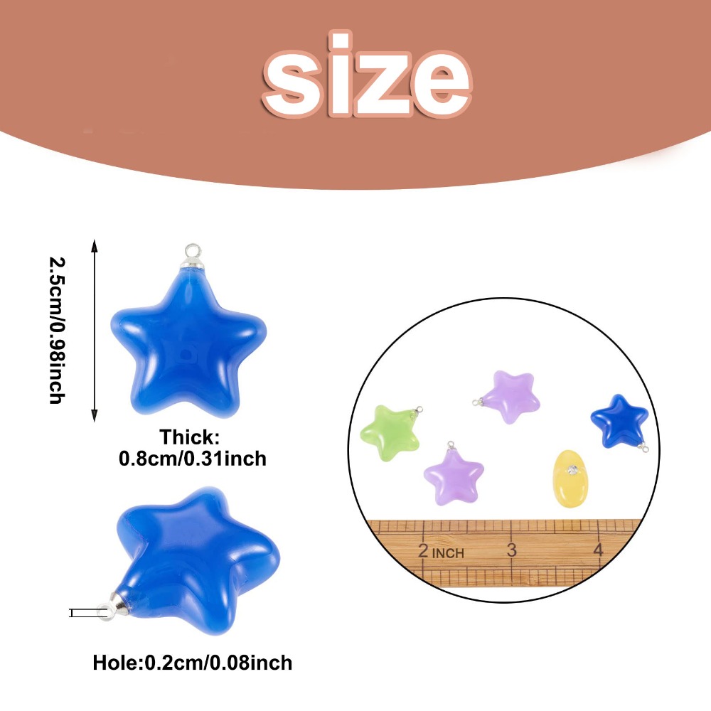 6/24/40 stuks gemengde kleur l - Moon Star Earrings recensie en prijs