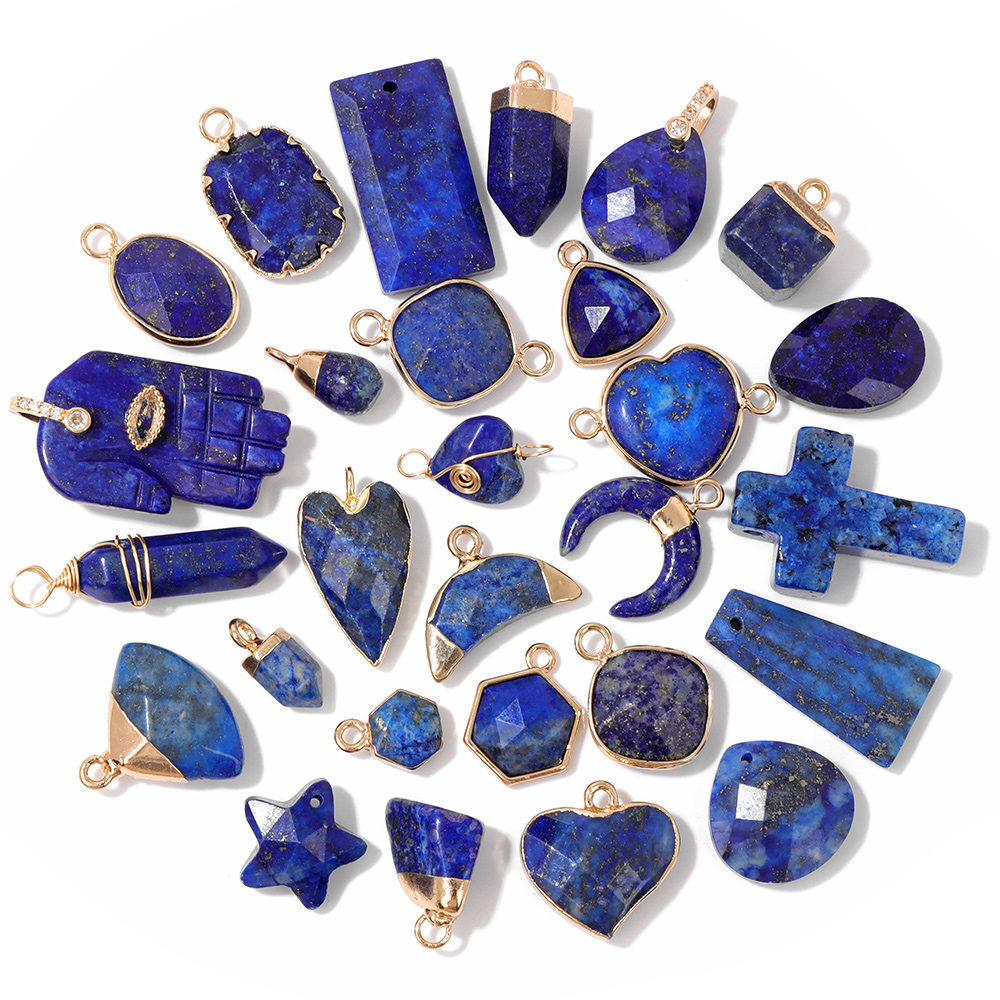 5 Stks/partij Lapis Lazuli Ste - Moon Star Earrings recensie en prijs