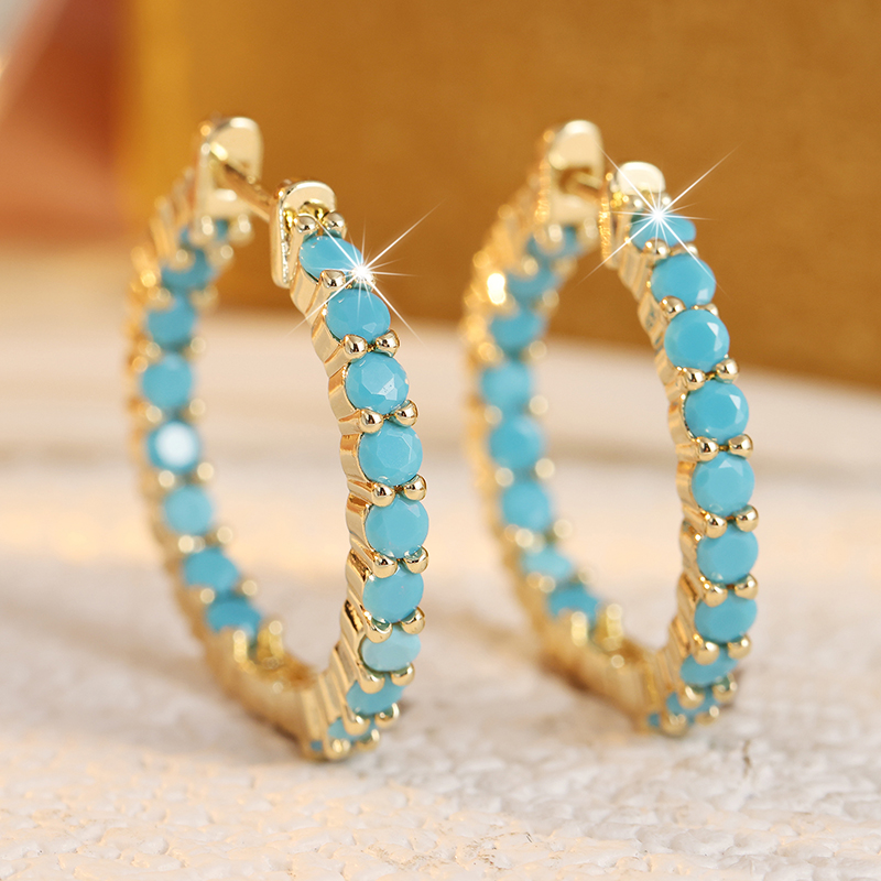 Etnisch ingelegde imitatie-tur - Turquoise Stone Ring recensie en prijs