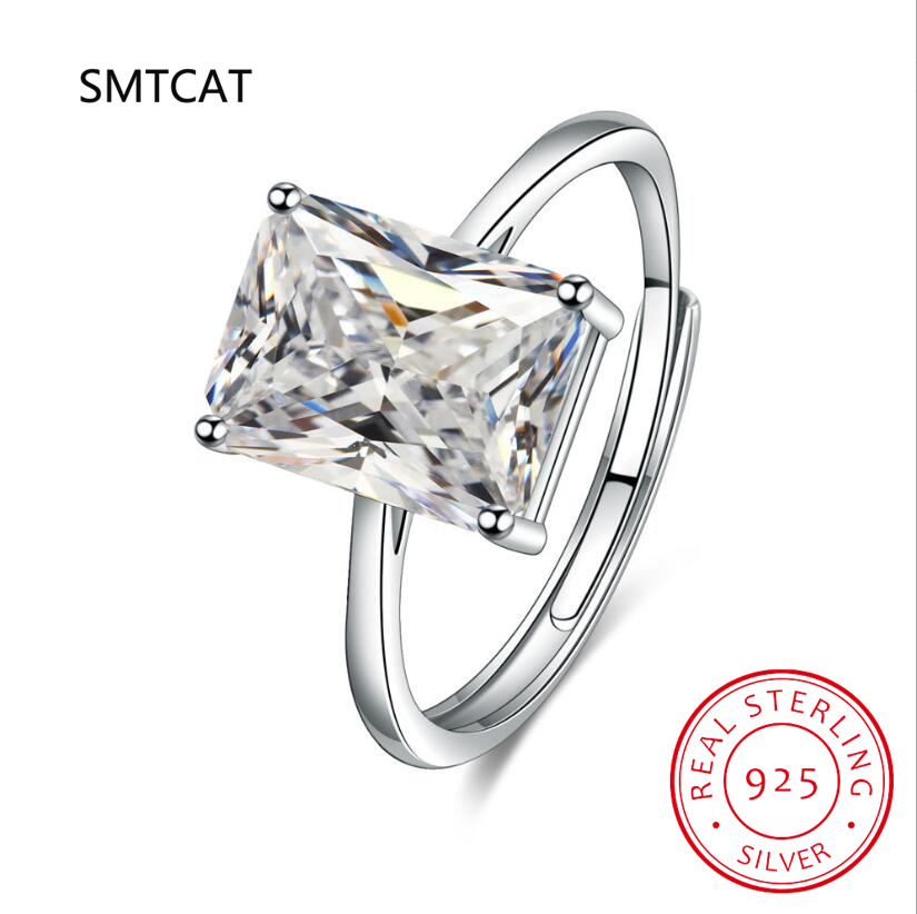 Emerald Cut natuurlijke citrie - Birthstone Ring Set recensie en prijs