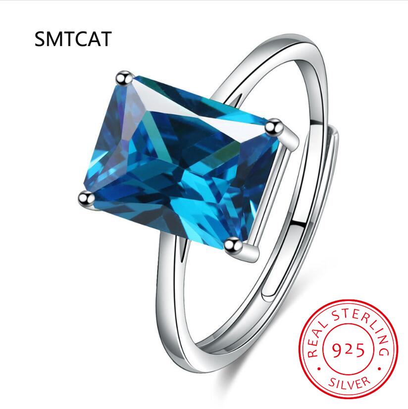 Emerald Cut natuurlijke citrie - Birthstone Ring Set recensie en prijs