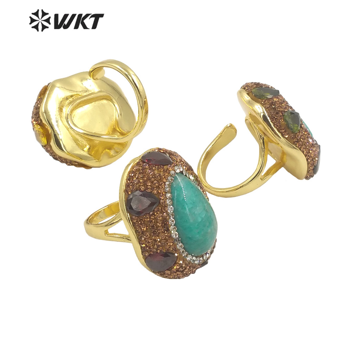 WT-R498 Groothandel Natuurlijk - Turquoise Stone Ring recensie en prijs