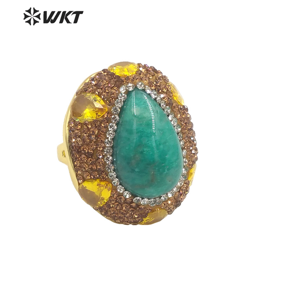 WT-R498 Groothandel Natuurlijk - Turquoise Stone Ring recensie en prijs