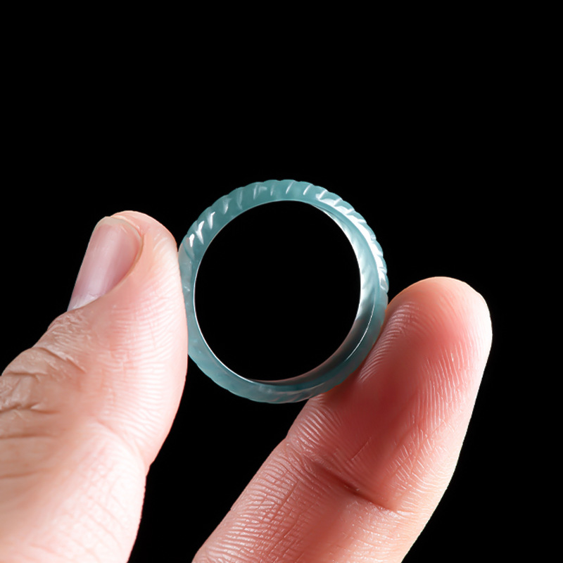 Blauwe echte Birmese Jadeiet r - Jewelry & Watches Spółka Z Ograniczoną Odpowiedzialnością recensie en prijs