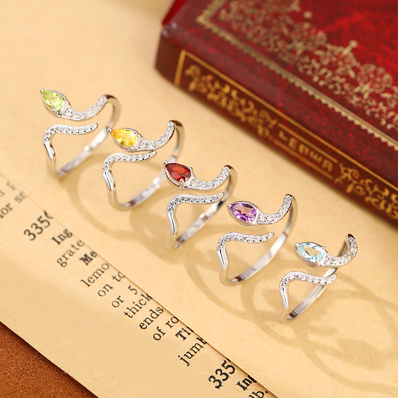 925 Sterling Zilveren Trouwrin - Birthstone Ring Set recensie en prijs