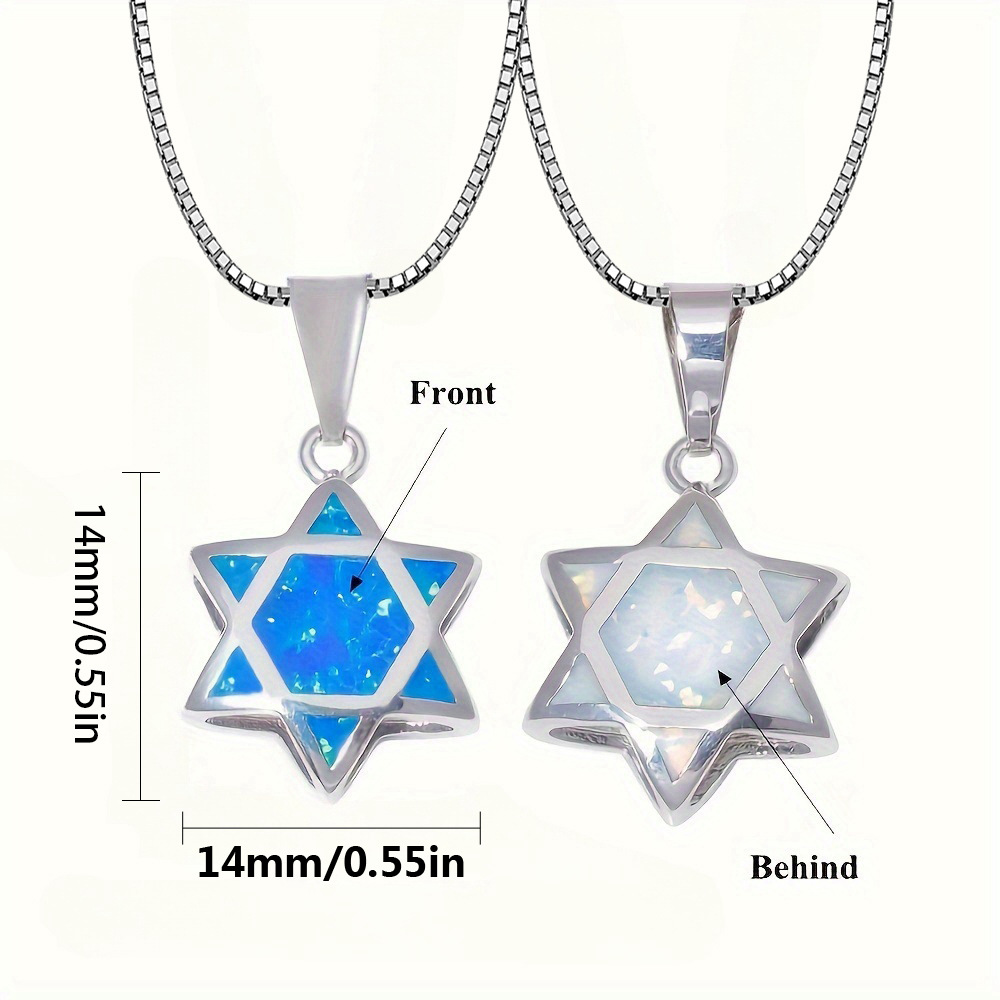 Davidster Opaal hanger ketting - Jewelry & Watches Spółka Z Ograniczoną Odpowiedzialnością recensie en prijs