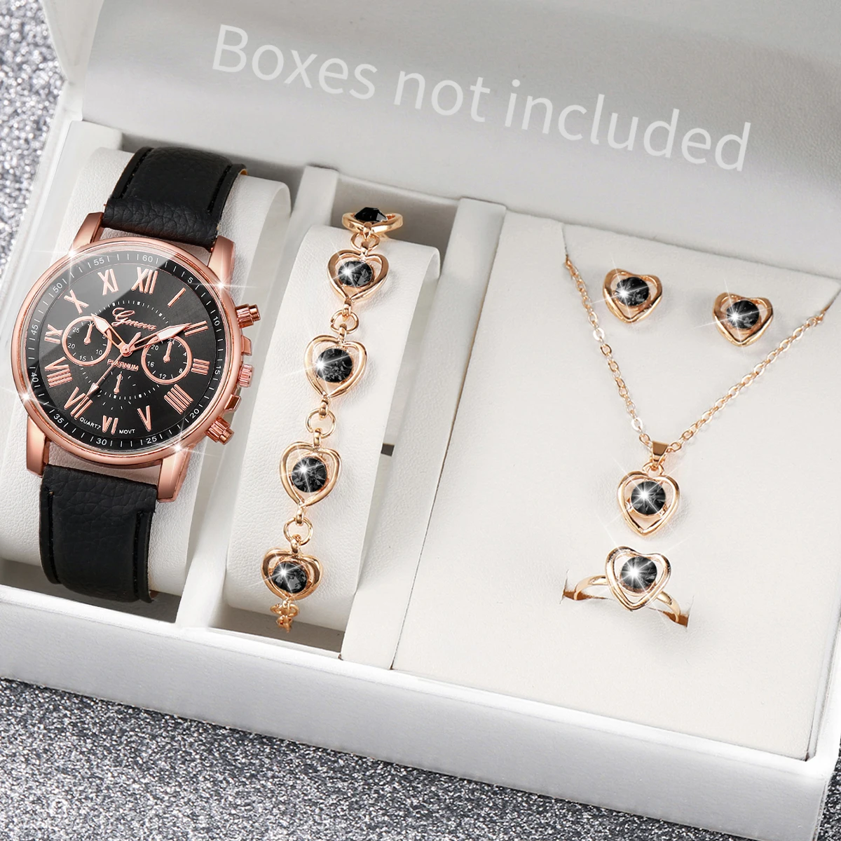 AAA5Pcs Roze Hart Kristal Horl - Jewelry Watch Making recensie en prijs