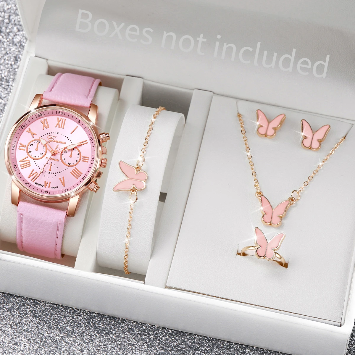 AAA5Pcs Roze Hart Kristal Horl - Jewelry Watch Making recensie en prijs