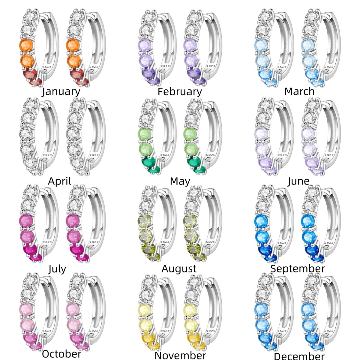 MISEFF S925 Sterling zilveren  - Birthstone Ring Set recensie en prijs