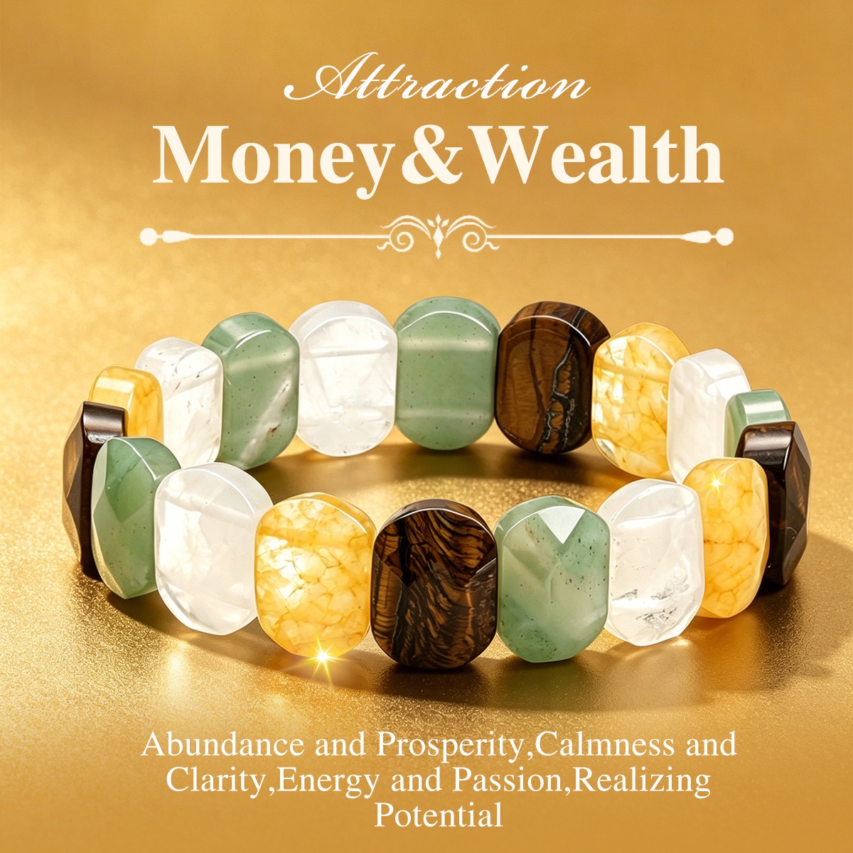 100% natuurlijke platte tegelk - Gemstone Bracelet Healing recensie en prijs
