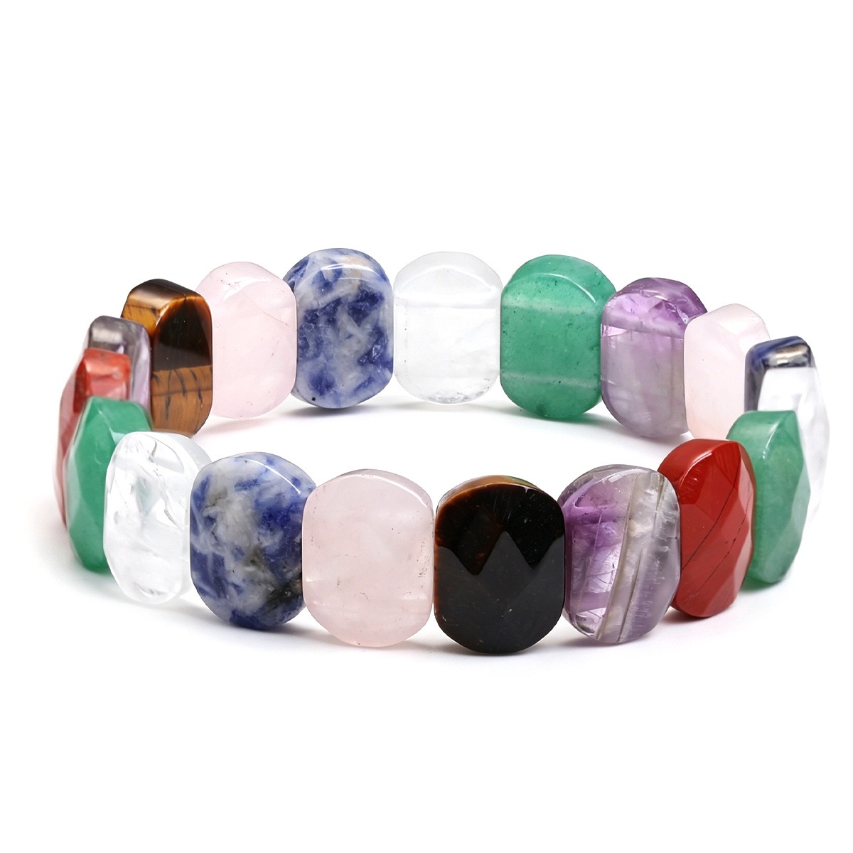 100% natuurlijke platte tegelk - Gemstone Bracelet Healing recensie en prijs