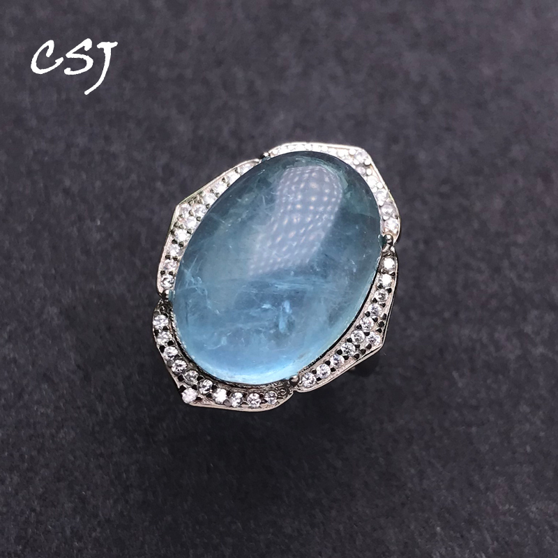 CSJ Grote Steen Natuurlijke Aq - Turquoise Stone Ring recensie en prijs